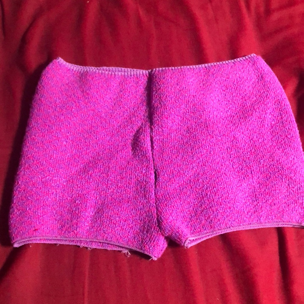 Knit warmup shorts